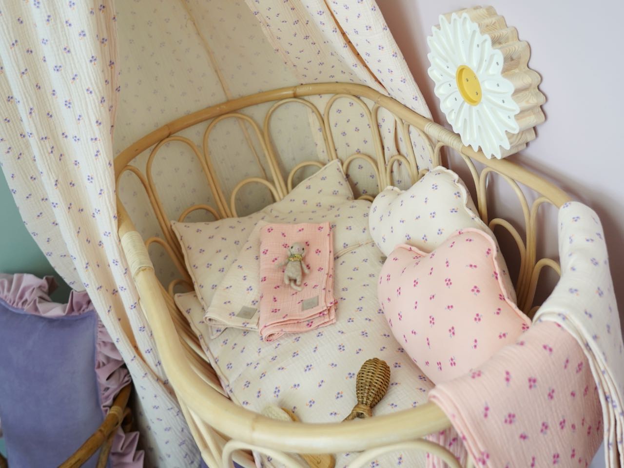 Muslin child cover set "Purple forget-me-not" - Image 3