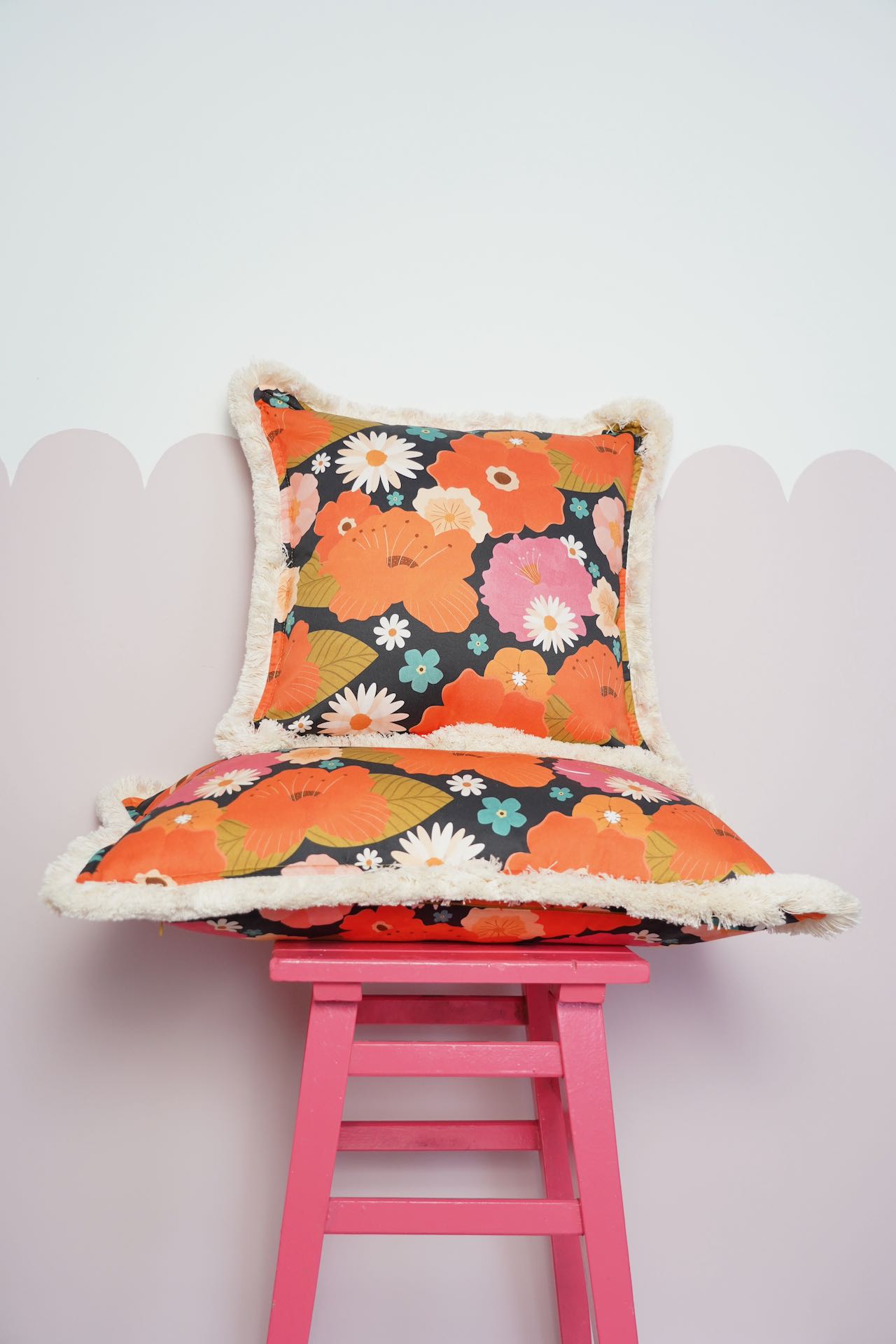 Pillowcase with fringe "Picnic with Flowers" - Image 7