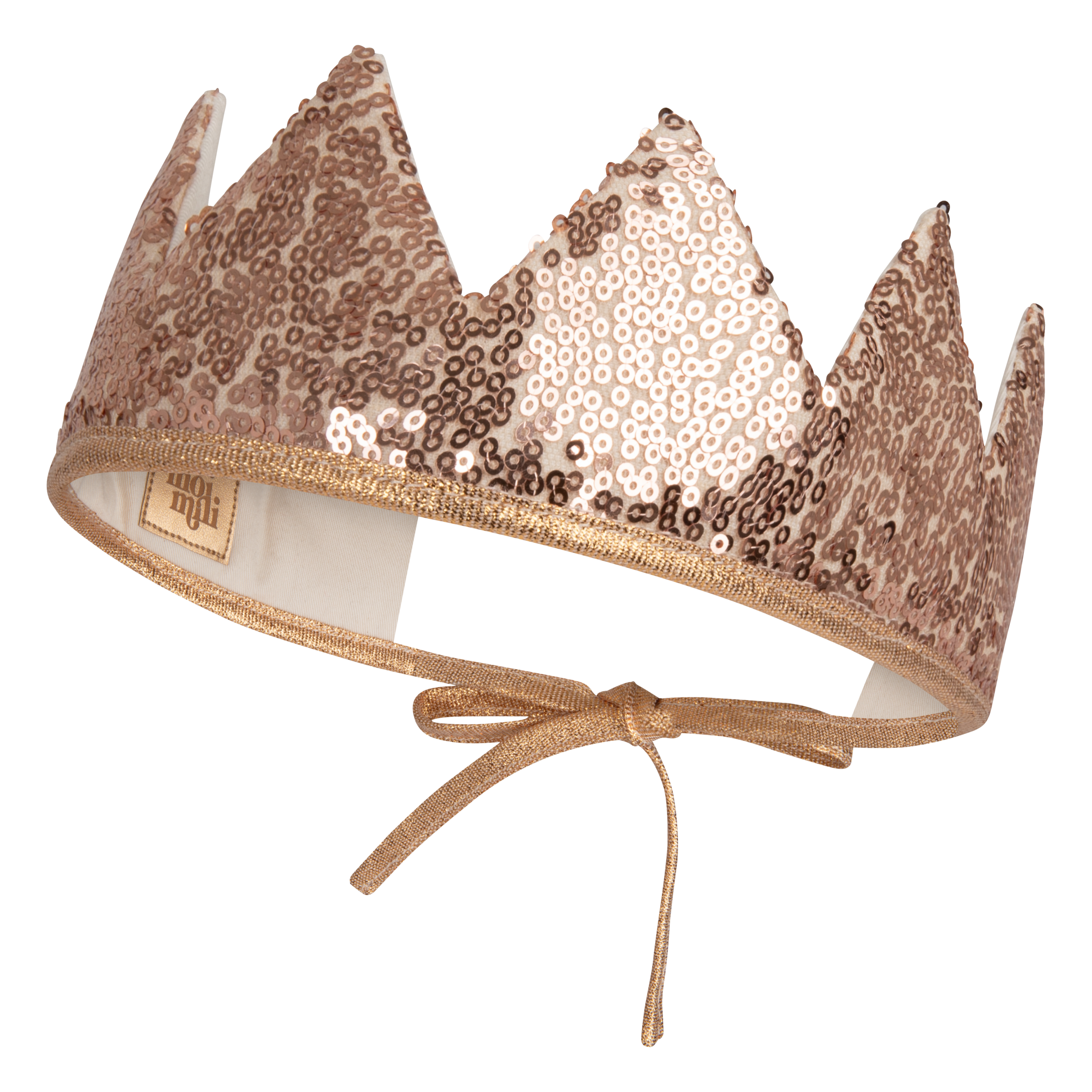 “Rose gold sequins” fairy-tale crown
