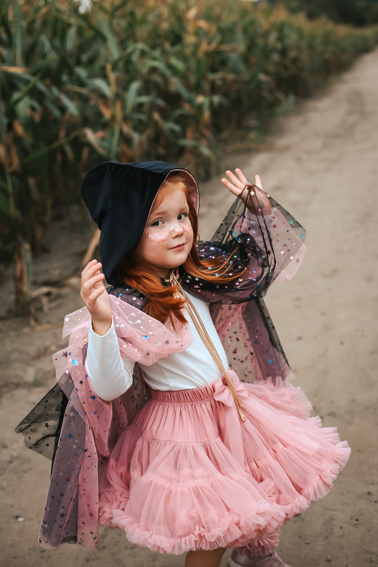Magical Two-Sided Child's Cape ""Rainbow stars" - Image 14