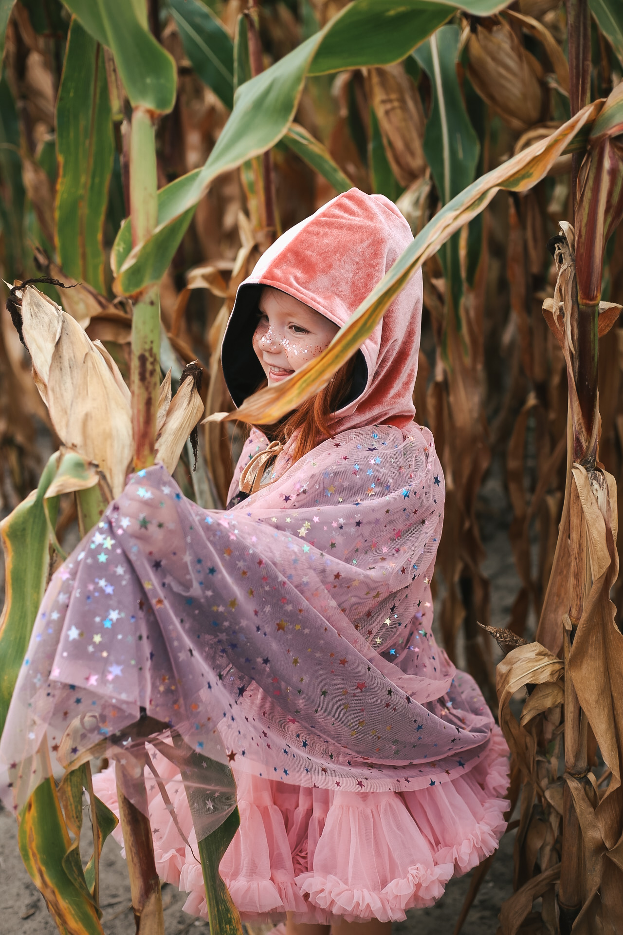 Magical Two-Sided Child's Cape ""Rainbow stars" - Image 8