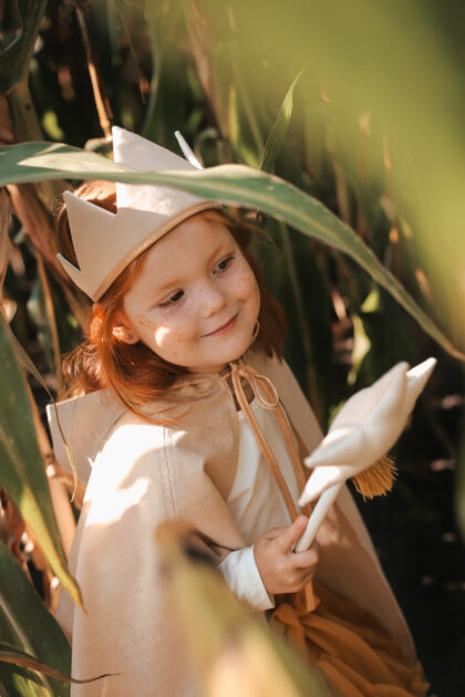 "Gold fairy" Linen Magic Cape