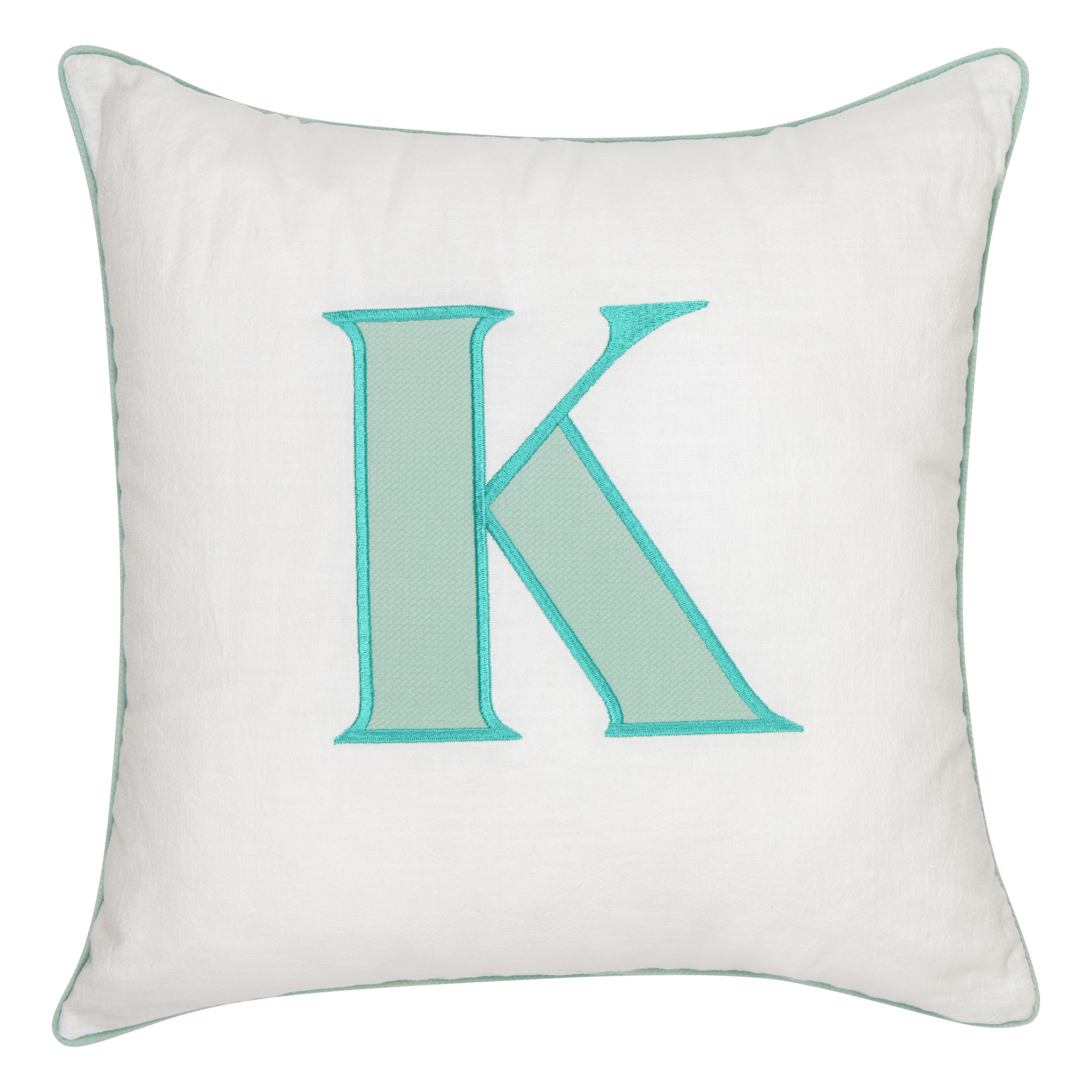 Personalised embroidered pillowcase with a letter