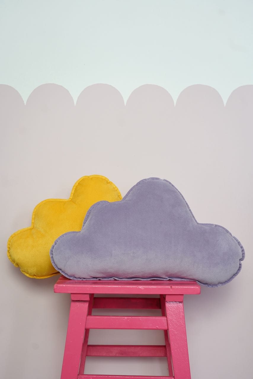 Velvet cloud pillow for baby room "Honey" - Image 4