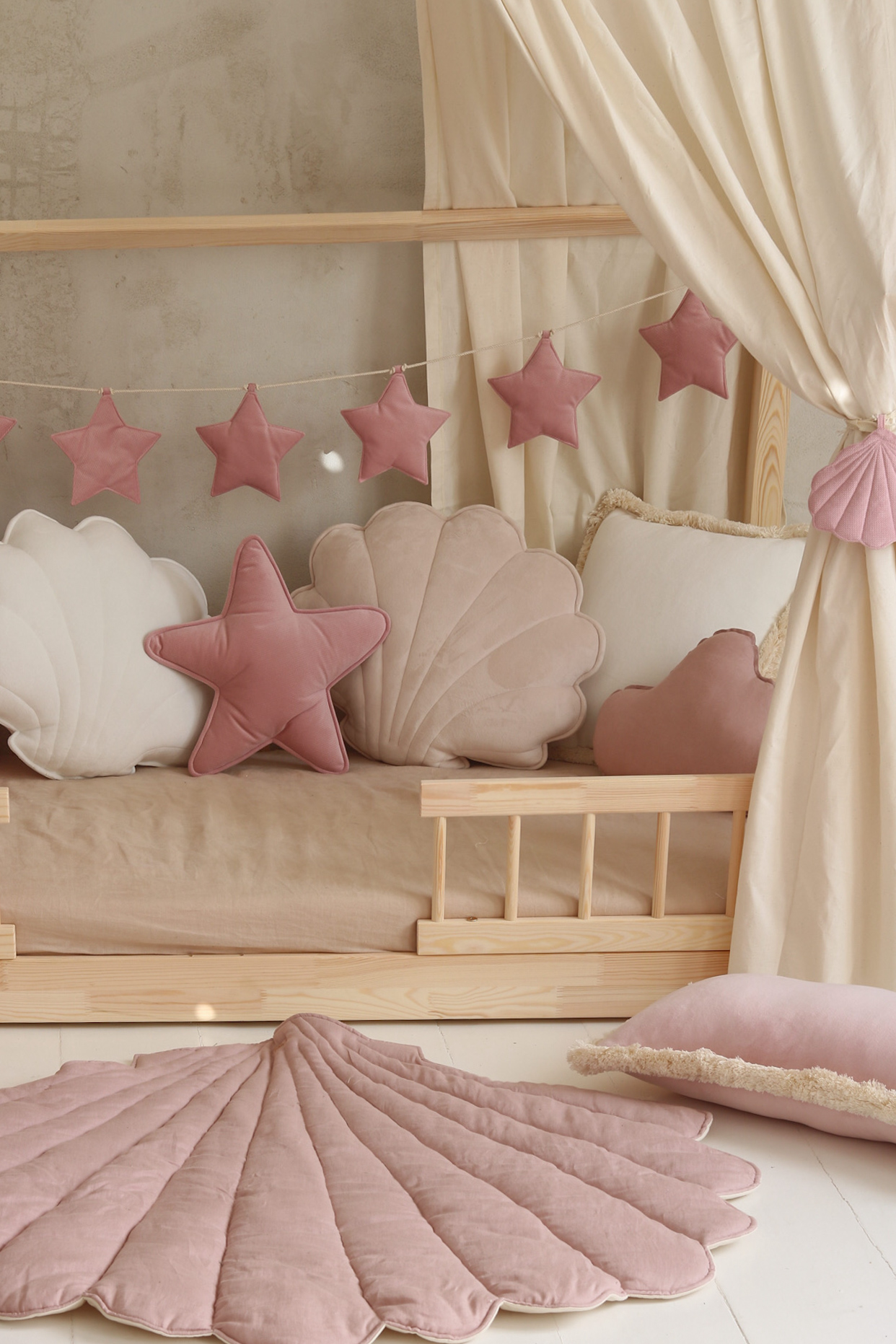 Canopy over bed “Raw Cotton” for beds 140 /160cm x70/80/90 cm lgth. 3m - Image 9