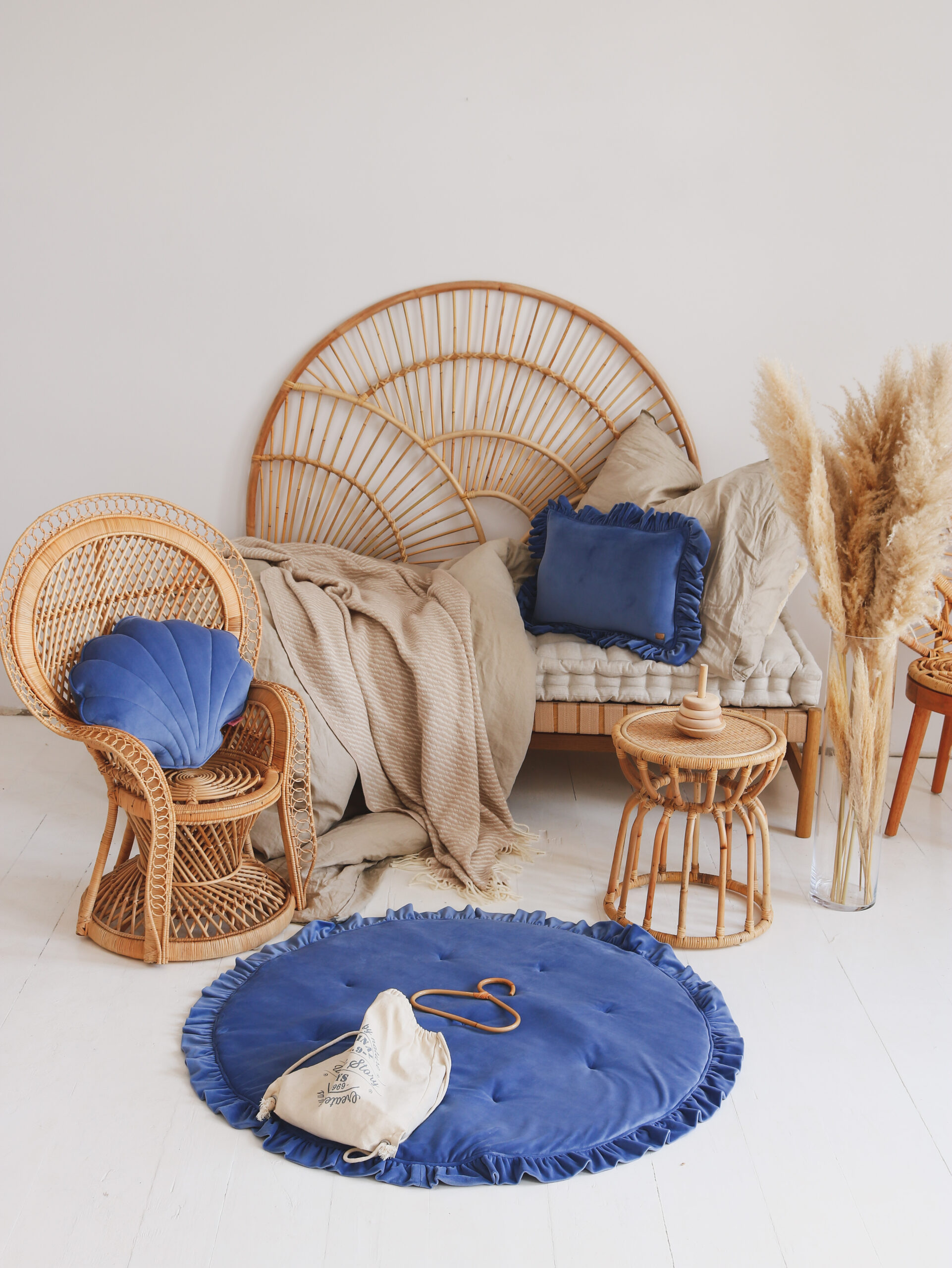 Soft Velvet Shell Cushion “Sapphire" - Image 11