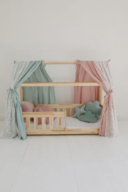 Canopy over bed “Boho pink ” 190/200x90/100/120 cm. lgth. 4m