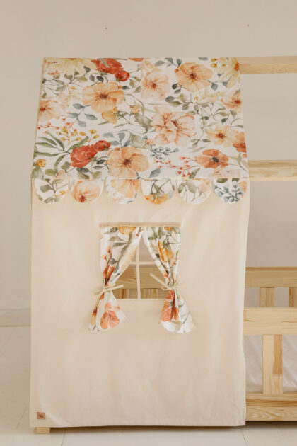 Canopy for a 180/190/200 cm x 100/120/140 cm house bed "Flower Power"