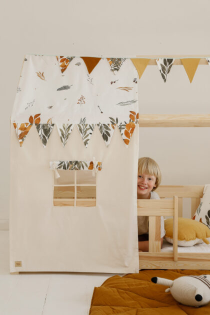 Canopy "Forest Friends" for a 140/160/180 cm x 70/80/90 cm house bed