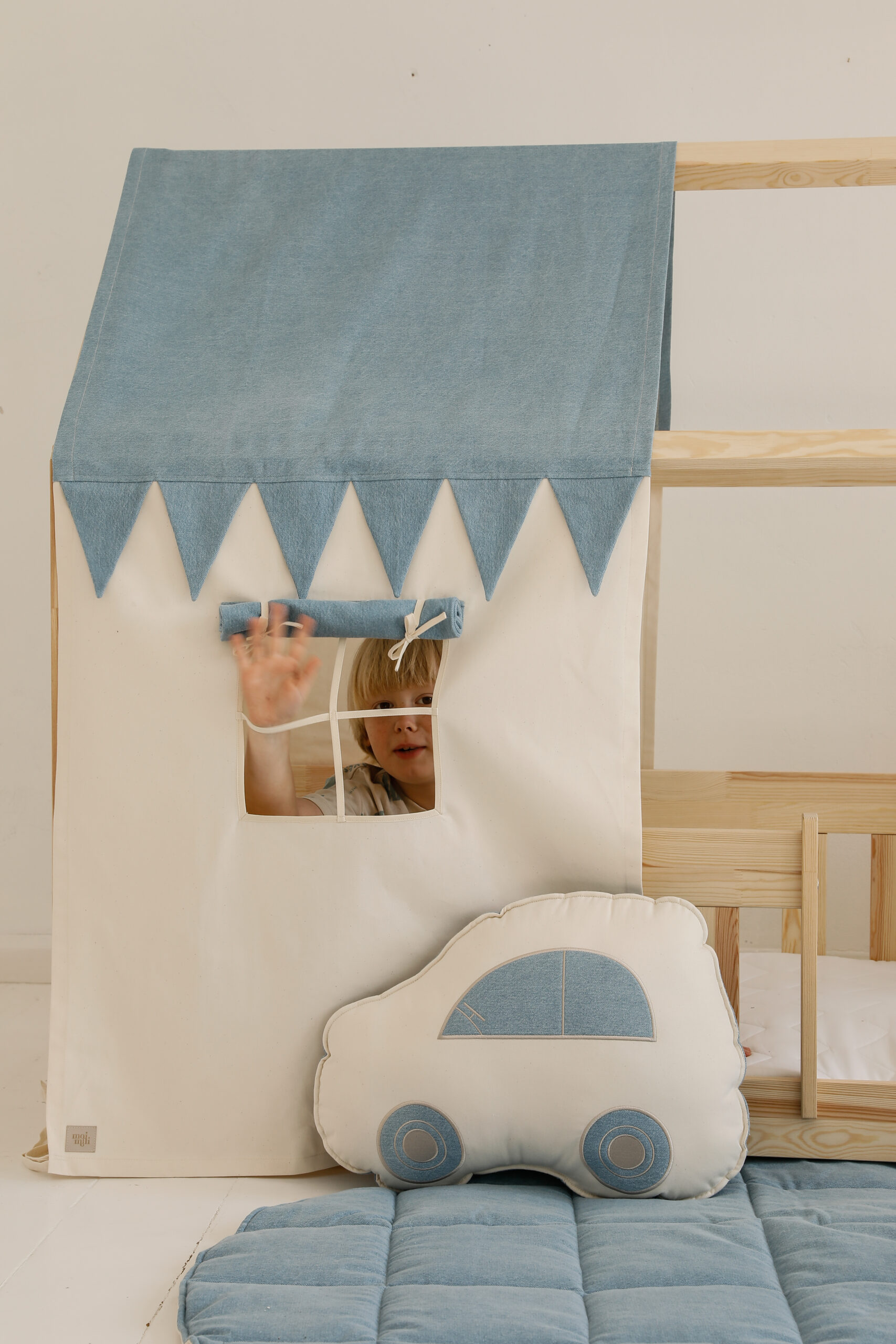 Canopy "Jeans" for a 140/160/180 cm x 70/80/90 cm house bed