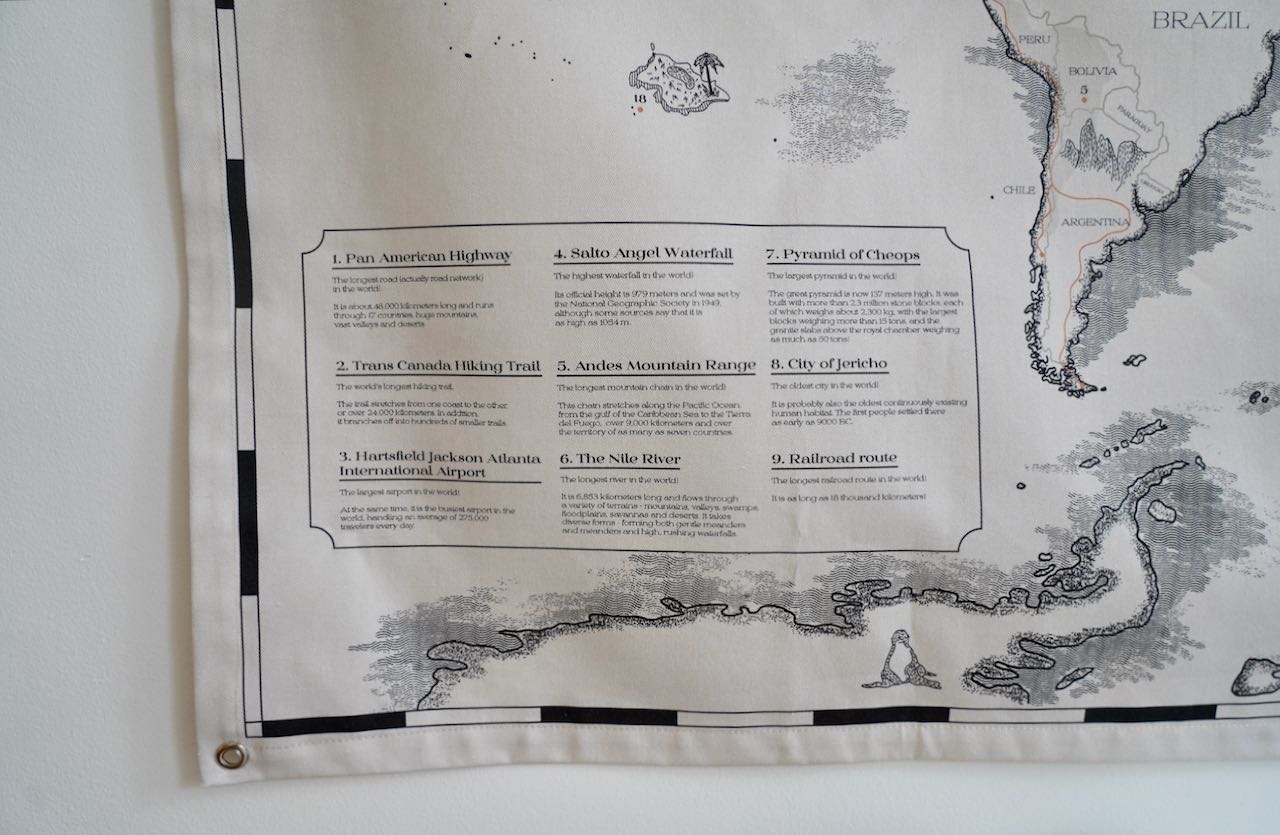 "Cotton world map for children ""Civilisational achievements" - Image 2