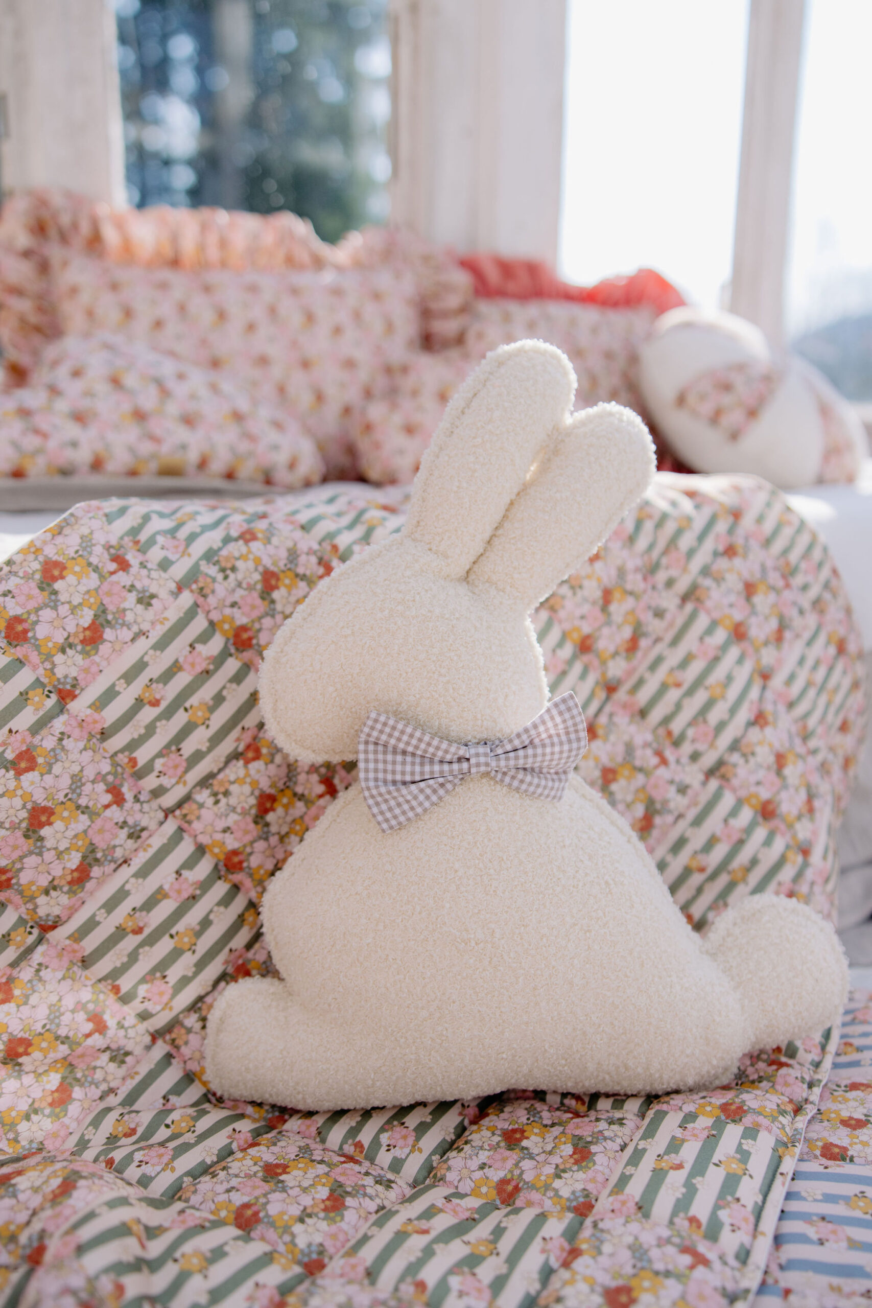 Easter Bunny Pillow "Mint Bow" 5906508785843 - Image 5