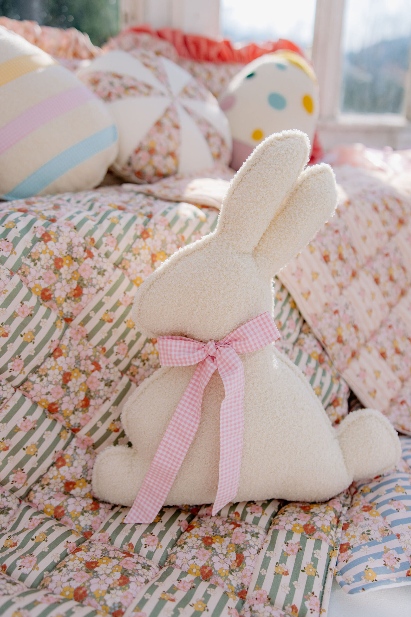 "Cotton quilted child cover set  "Green garden" - Beige"Big size 5906508788080