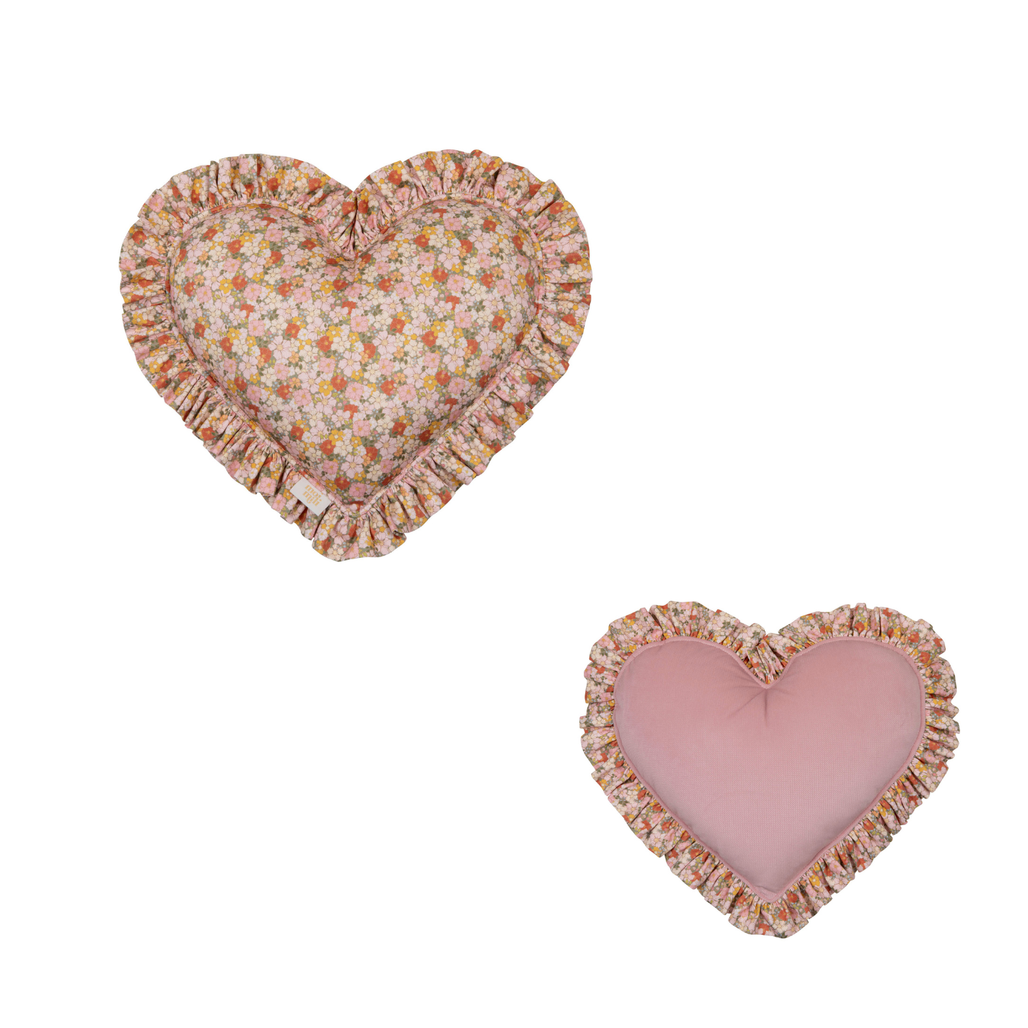 Velvet Heart pillow with frill “green garden ”5906508785751