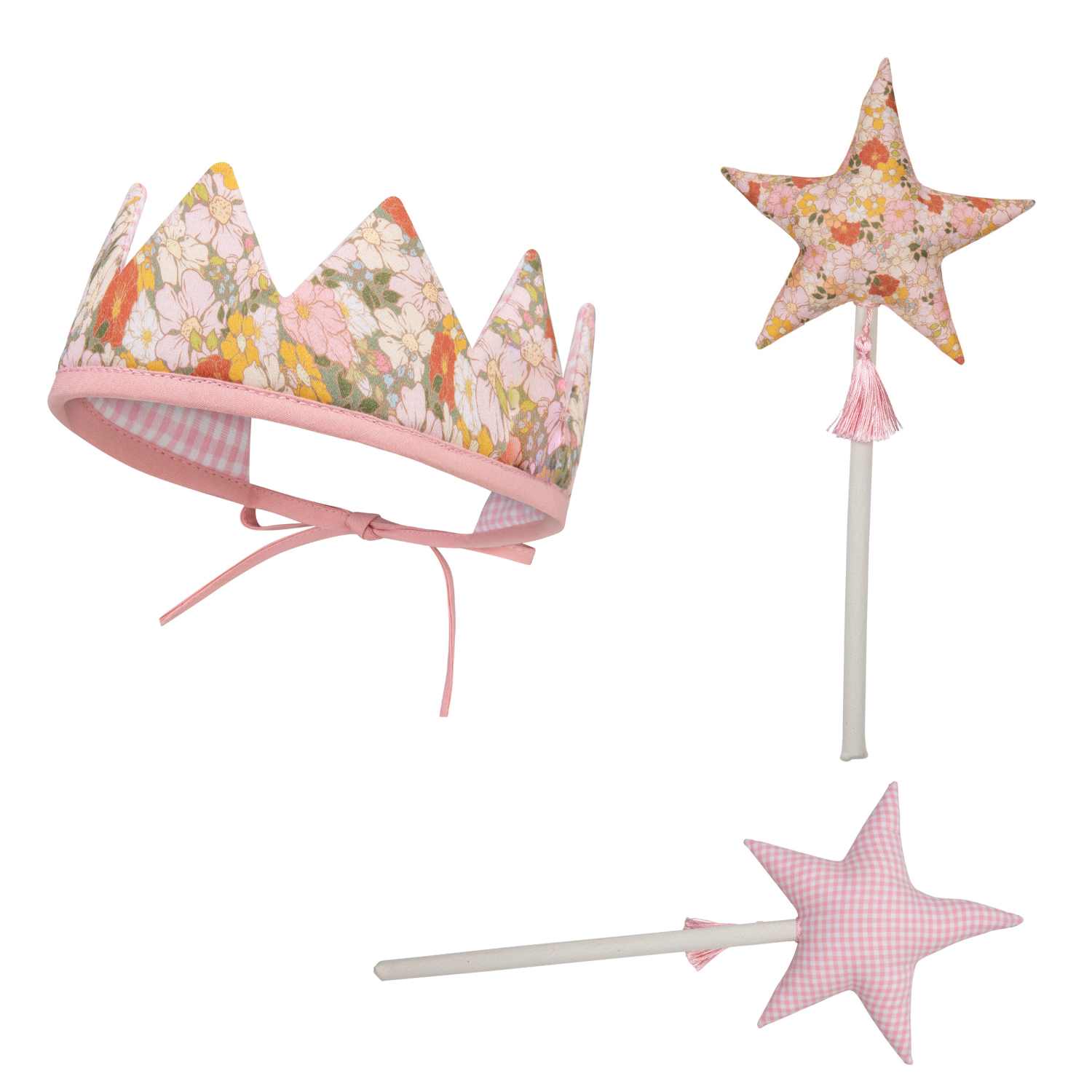 “Green garden” Fairy tale Crown and Wand Magic Set - Pink 5906508786093