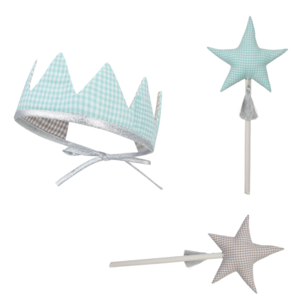 Fairy tale crown and wand magic set "First Birthday"