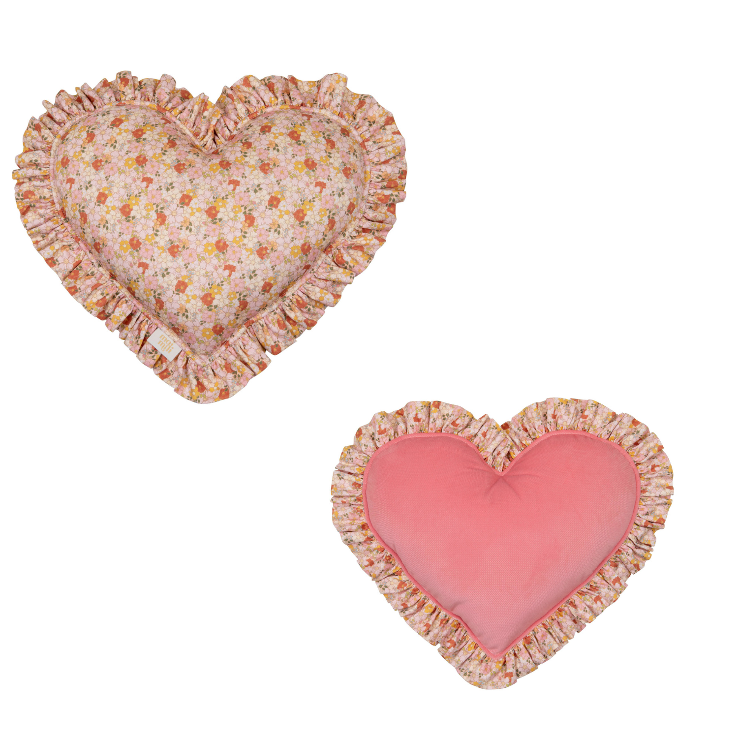 Velvet Heart pillow with frill “spring garden ”5906508785768
