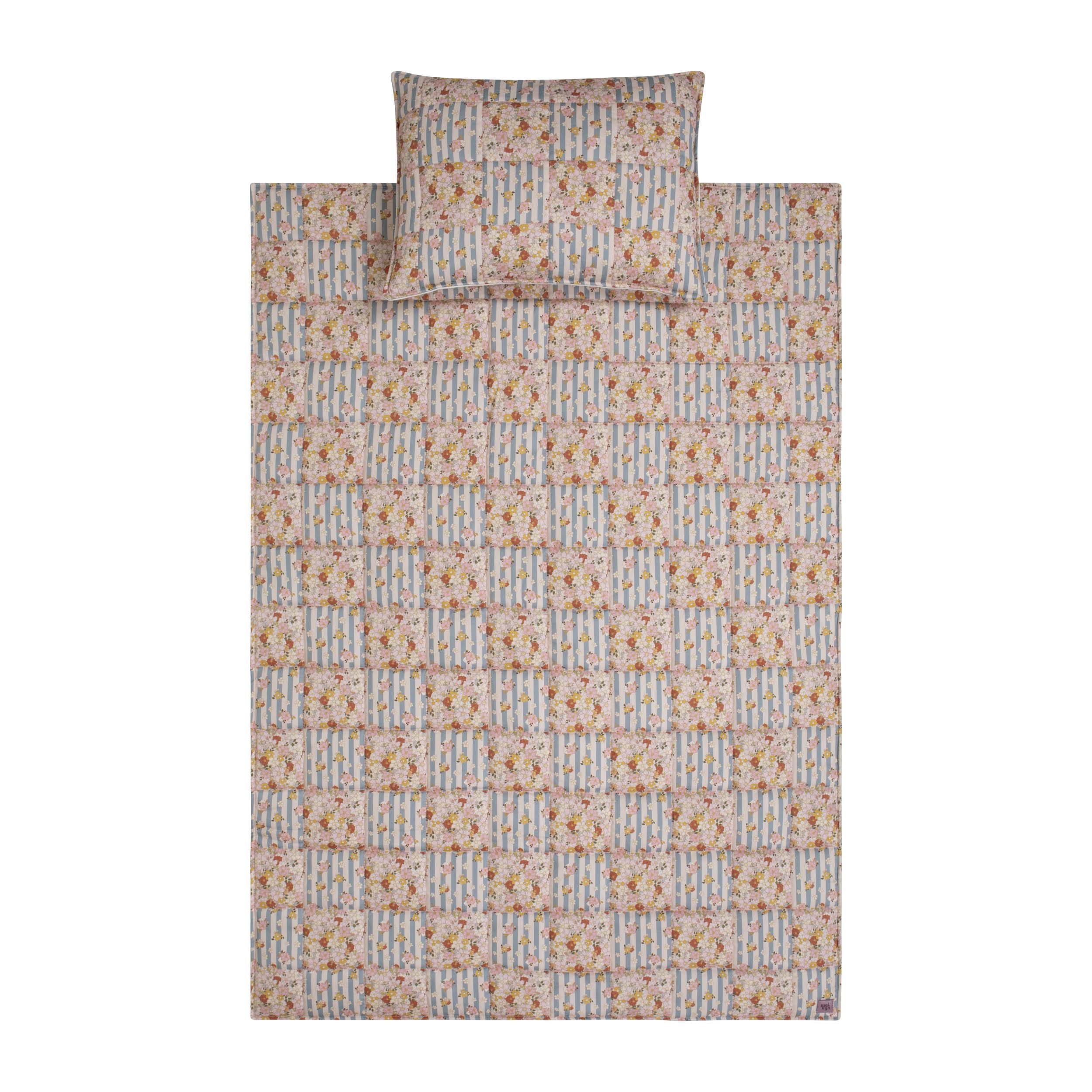 "Cotton quilted child cover set  "Summer garden" - Beige"Big size 5906508785928