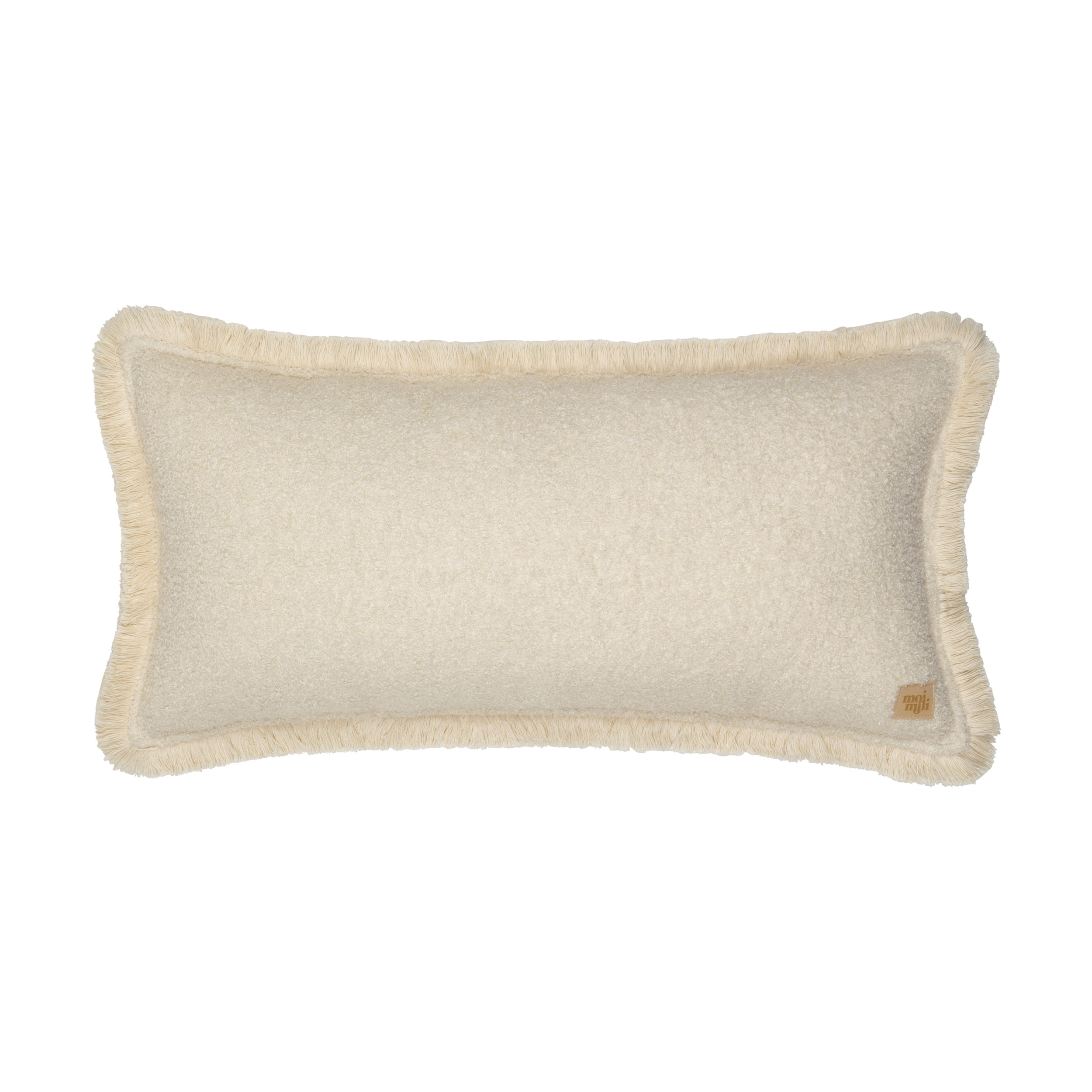 "Boucle" soft bolster with fringe