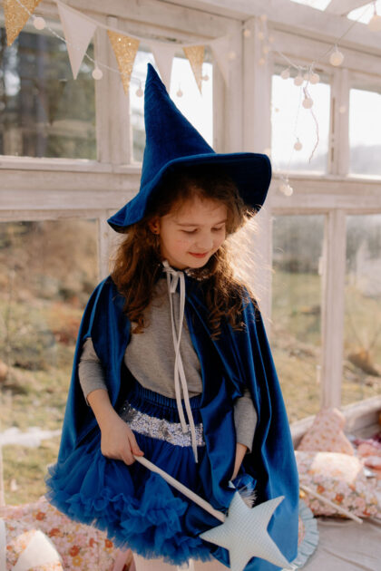 Magic blue hat for witch