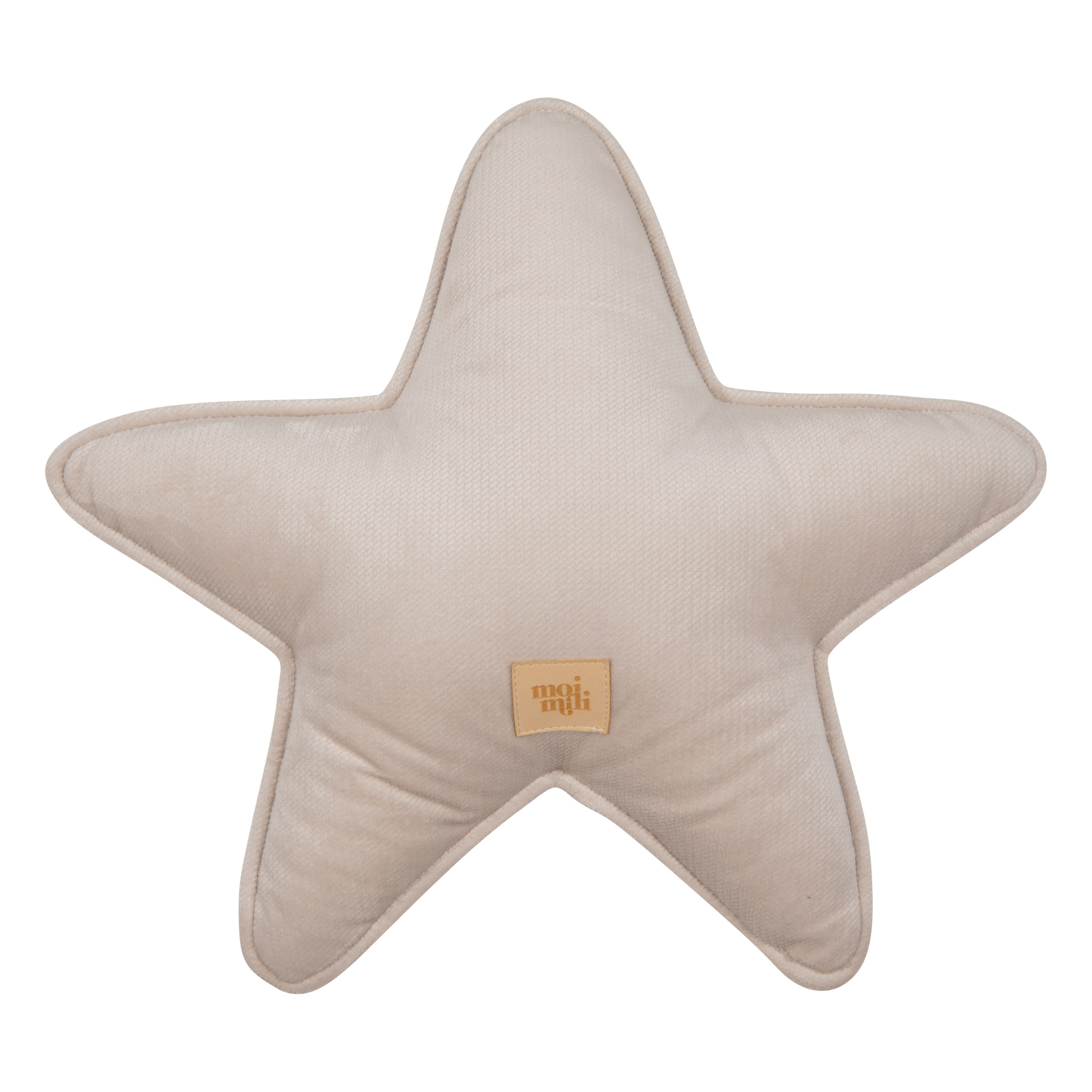 Velvet star pillow "Cream"