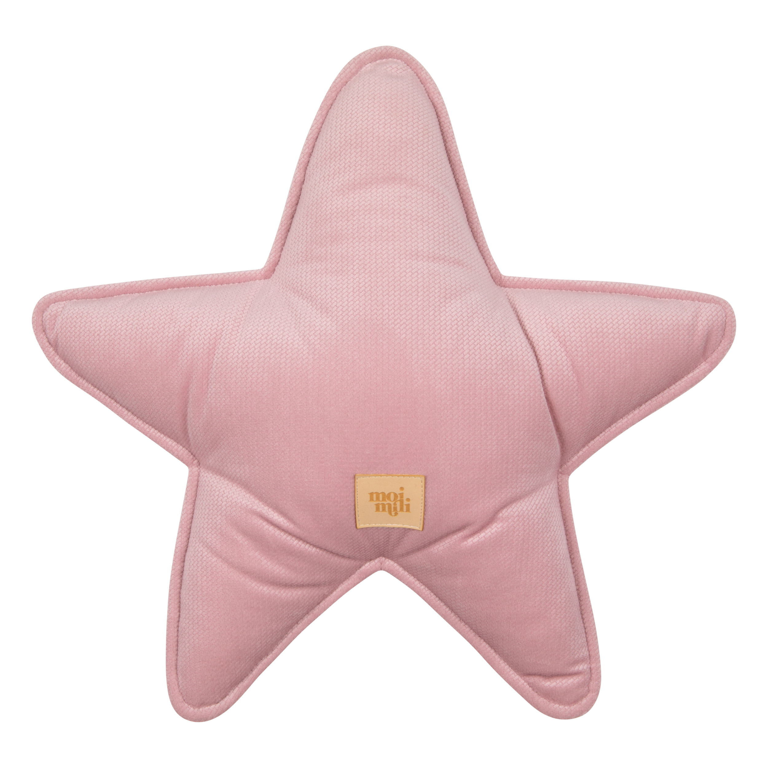 Velvet star pillow "Soft pink"