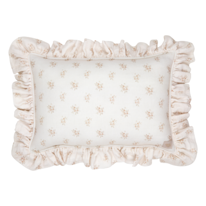 Muslin decorative pillow with frill "boho flowers" 5906508789827
