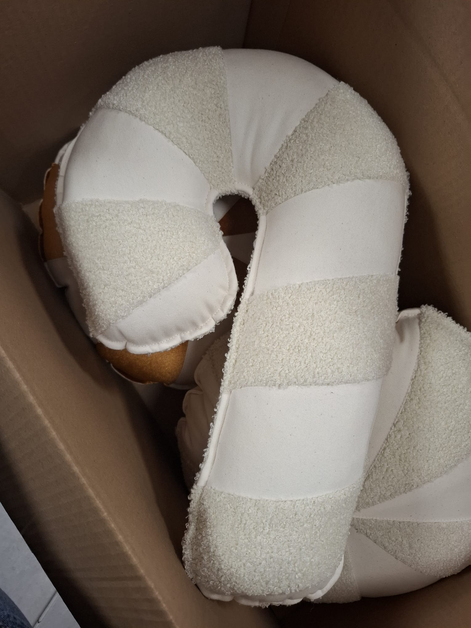 “White lamb” Boucle cotton Patchwork candy Pillow 5906508783122 - Image 3