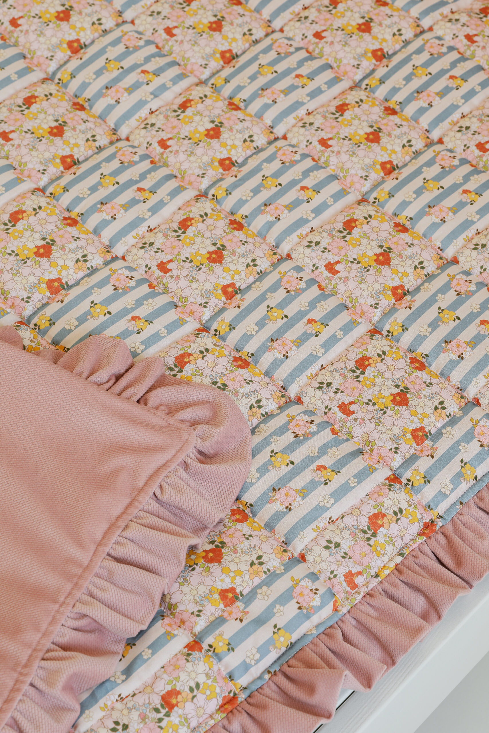 Quilted Bedspread with Ruffle – Summer  garden 5906508783450 200×90