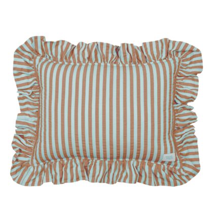 Pillow "Blue and brown Stripes"
