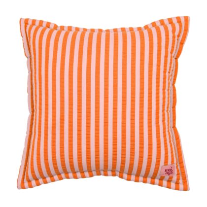 Pillow square "Orange ana pink stripes"