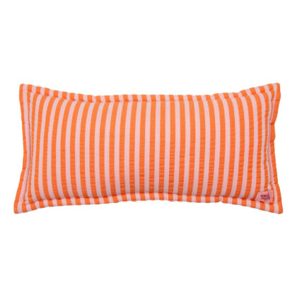 Bolster Pillow "Orange and Pink Stripes"