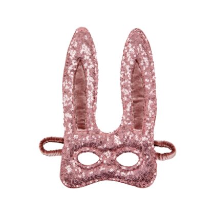 Pink sequins bunny mask