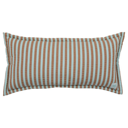 Bolster Pillow "Blue and brown Stripes"
