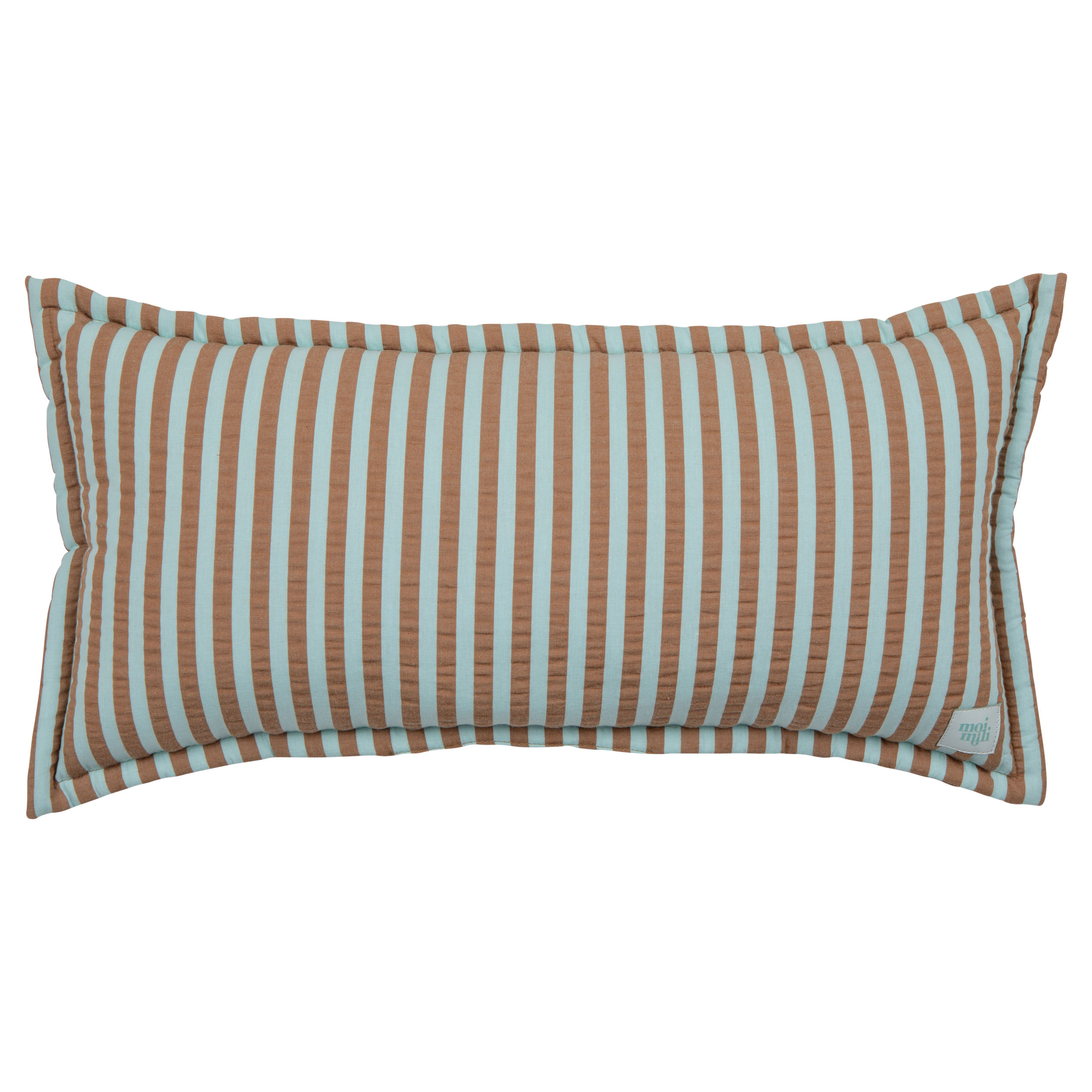 Bolster Pillow "Blue and brown Stripes"