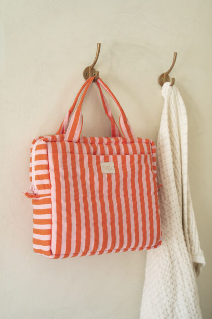 Makeup bag "Orange stripes"
