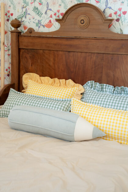 Corduroy Crayon Pillow - “Mint”